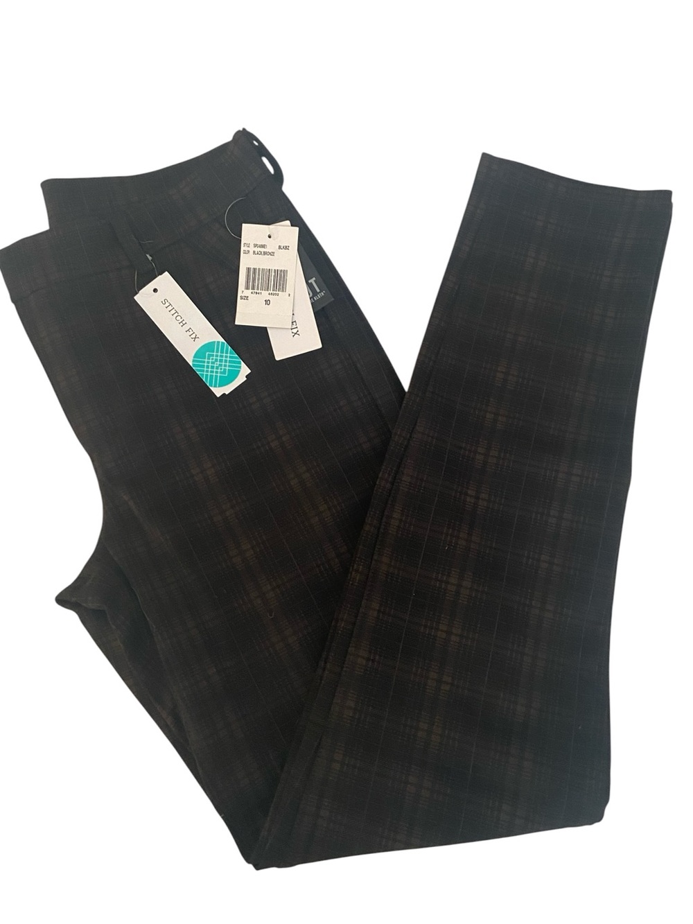 NWT KUT FROM THE KLOTH ELLERY SLIM STRAIGHT PRINTED SHINE PANT SIZE 10